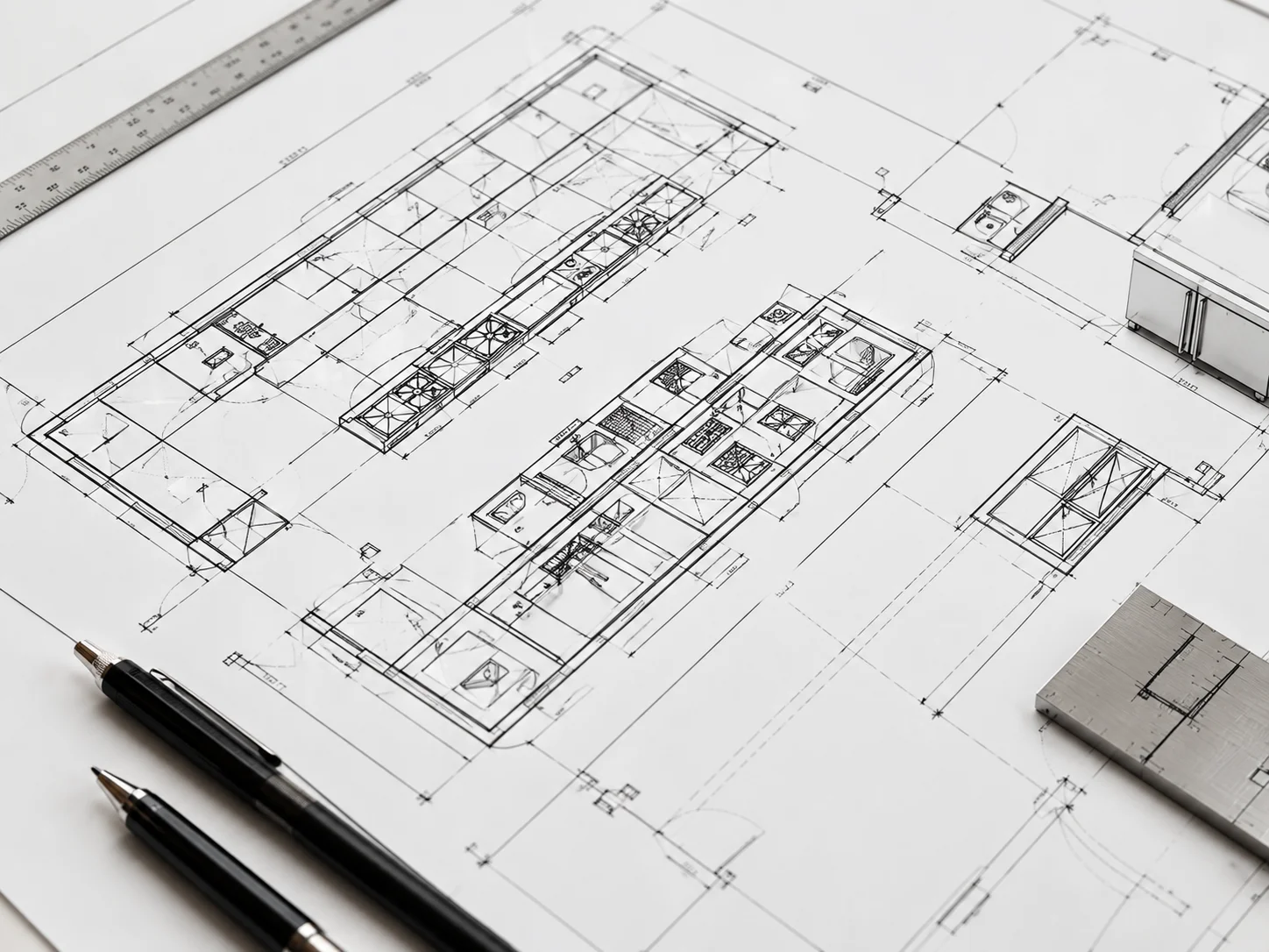 Commercial kitchen layout drafting